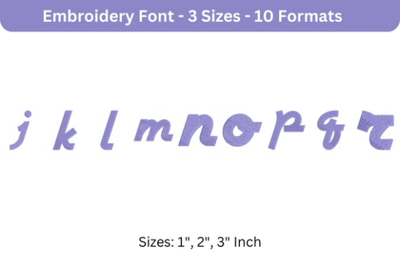 Airstream Font Lower Case J to R