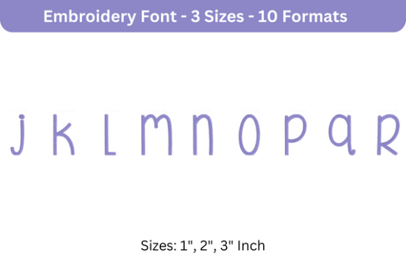 Beautiful Font Lowercase J to R