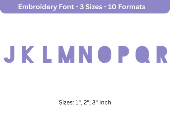 Blackout Font J to R for Holiday Embroidery