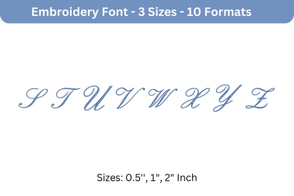 English Font Uppercase S to Z