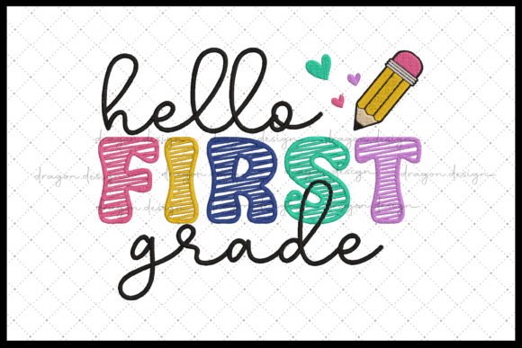 Hello First Grade Embroidery Design Review for Boutique Apparel