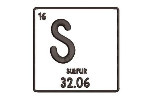 Periodic Table Alphabet Letter S Embroidery Review