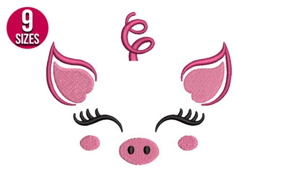 Testing the Pig Face Embroidery Design for Gifts